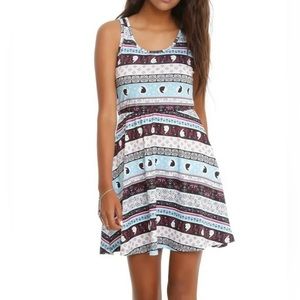 Hot Topic Disney Frozen Fair Isle Skater Dress Junior Women's XL NWT